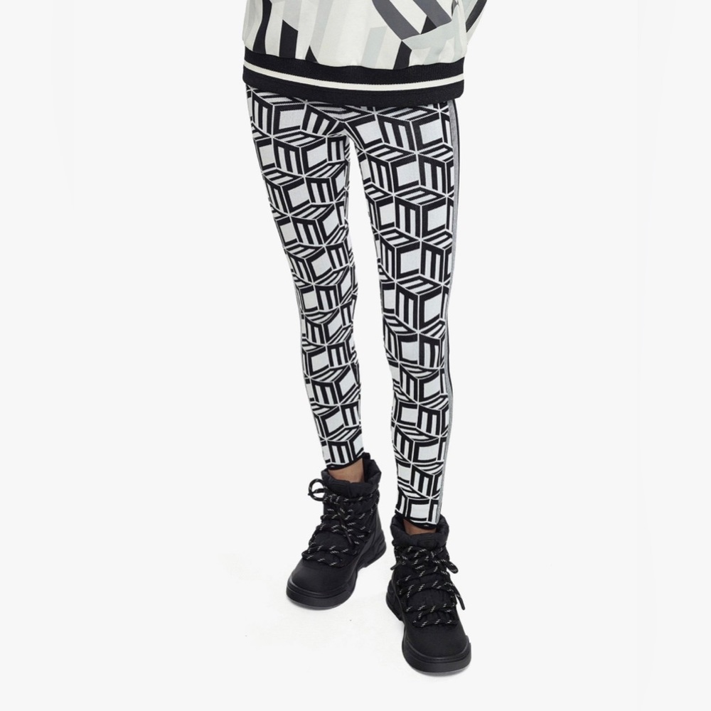 MCM Women’s Après-Ski Cubic Monogram Knit Leggings - Picture 2 of 6